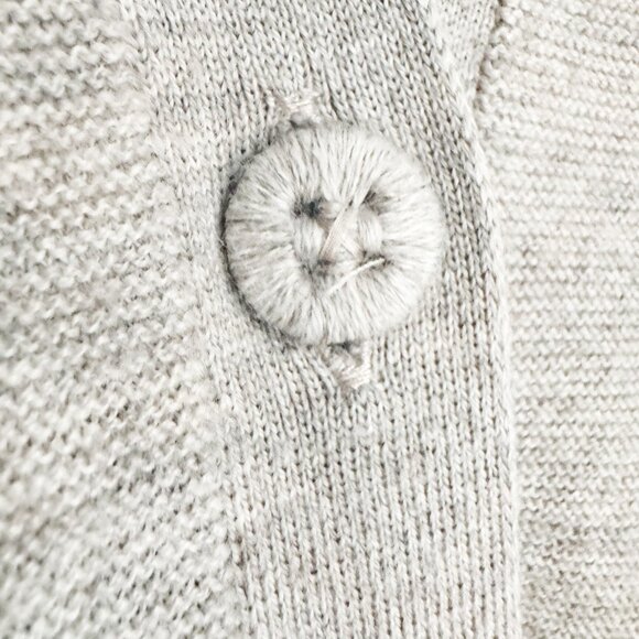 LEMAIRE wool-blend longline cardigan Light Beige Button Down S - Picture 6 of 8